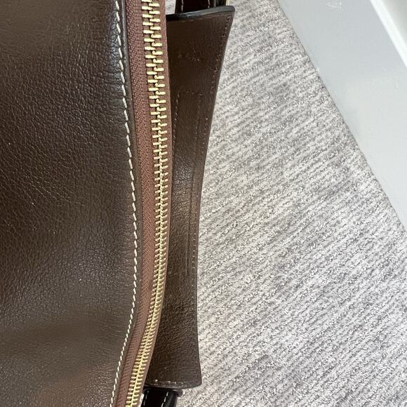 Dillen Pocket Sac Dooney & Bourke Brown Leather Hobo Bag Purse Shoulder - Picture 5 of 9